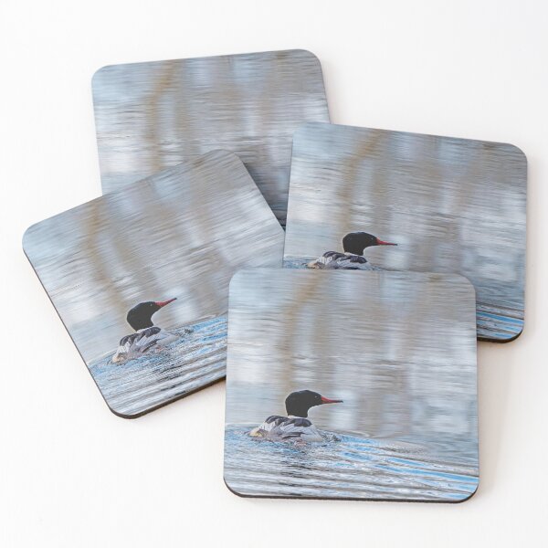 Item preview, Male Common Merganser with ripples designed and sold by lisavonbiela.