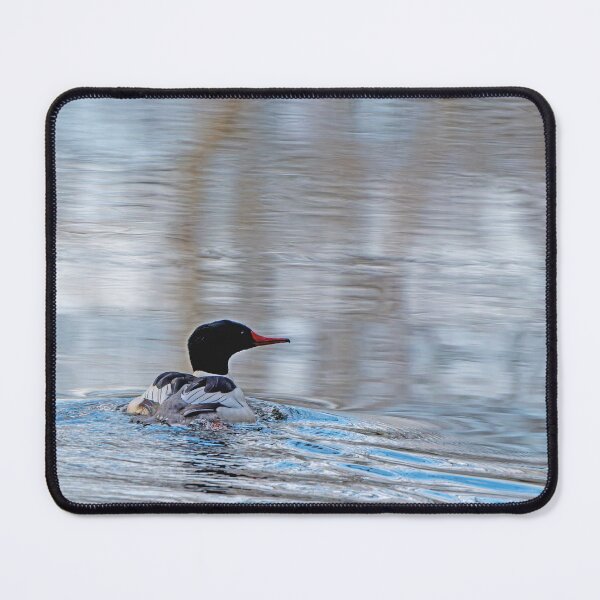 Item preview, Male Common Merganser with ripples designed and sold by lisavonbiela.