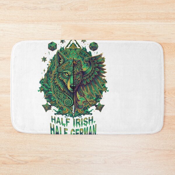 Item preview, Half Irish Half German Wolf Eagle Celtic Heritage Art designed and sold by JMDesignHub.