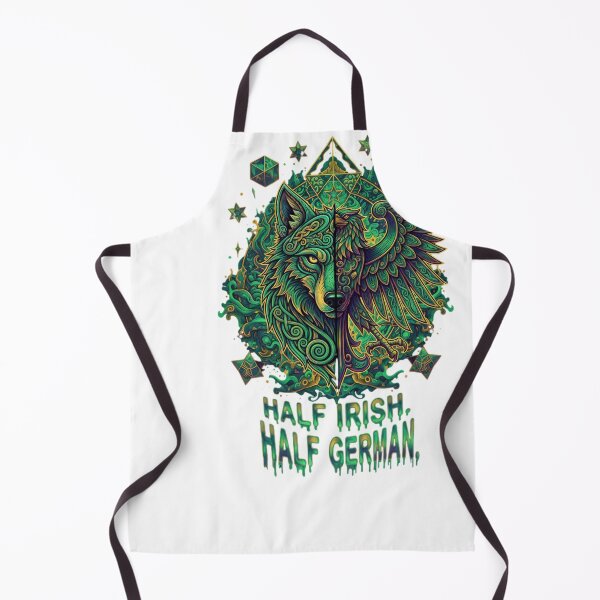 Item preview, Half Irish Half German Wolf Eagle Celtic Heritage Art designed and sold by JMDesignHub.