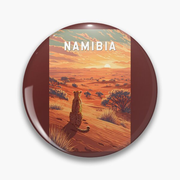 Item preview, Namibia Illustration Travel Art Vintage designed and sold by KrisSidDesigns.