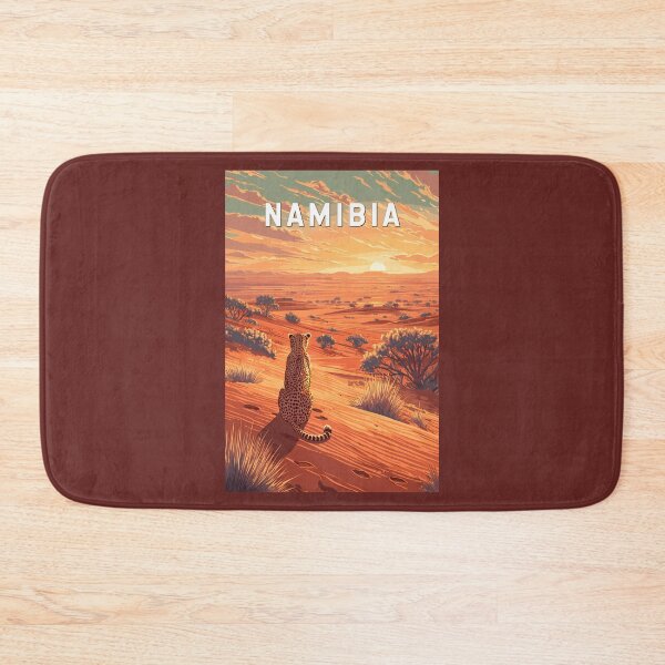 Item preview, Namibia Illustration Travel Art Vintage designed and sold by KrisSidDesigns.