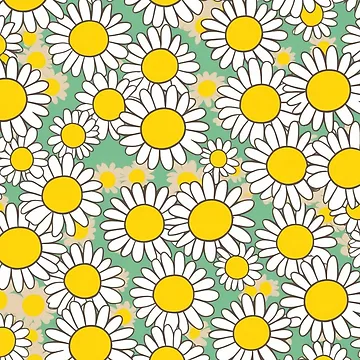 Artwork thumbnail, Daisy Pattern by WJ Cozy Creations