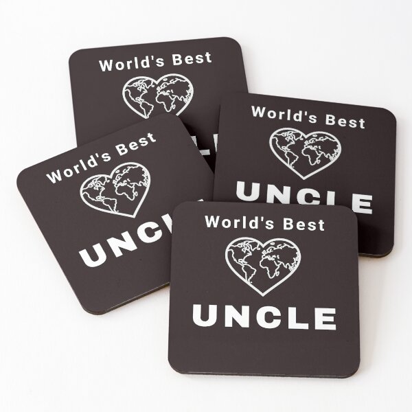 Item preview, World's Best Uncle - Heart World Map Design designed and sold by SouthVibeDesign.