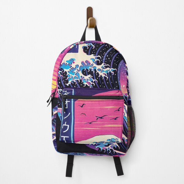 Item preview, Neon Wave Cyberpunk Japan Poster – Retro Futuristic Vaporwave Art designed and sold by Gold Turtle  Lina.