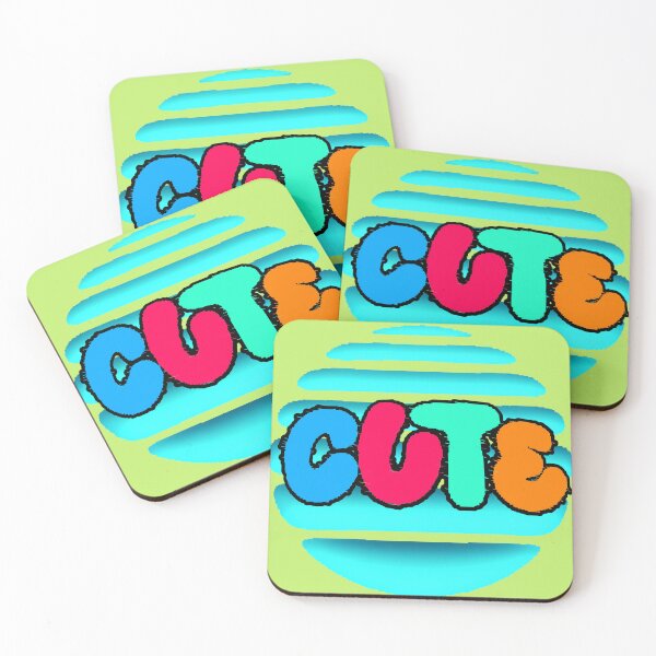 Item preview, Cute in Pastel Colors – Kawaii and Fun Children's Typographic Design designed and sold by AstronautMerch.