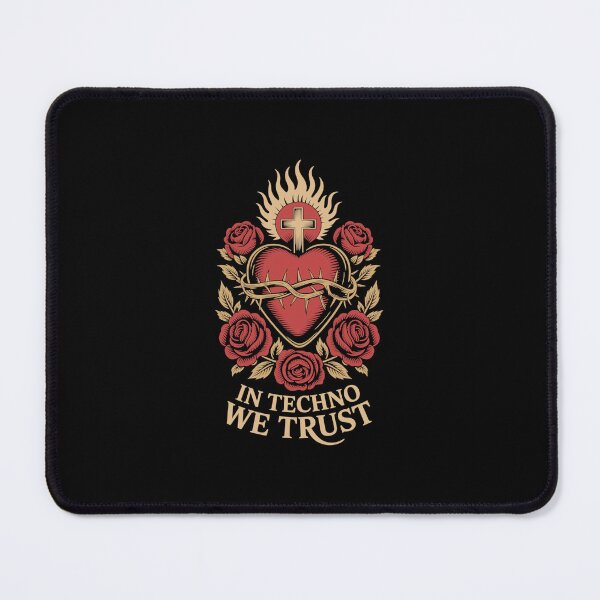Item preview, In Techno We Trust Sacred Heart – Bold Gothic Rave Graphic designed and sold by paulo silveira.