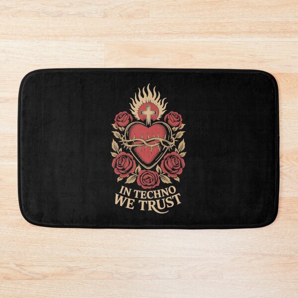 Item preview, In Techno We Trust Sacred Heart – Bold Gothic Rave Graphic designed and sold by paulo silveira.