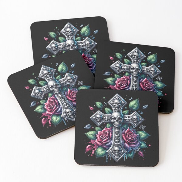 Item preview, Gothic Cross of Eternal Roses designed and sold by TheInkRaven.