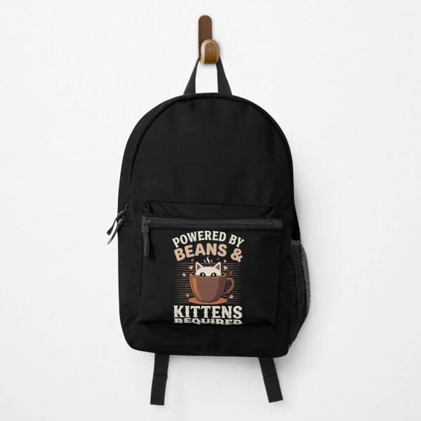 Item preview, Powered By Beans Kittens Required Funny Coffee Cat designed and sold by Emmatshirt1.