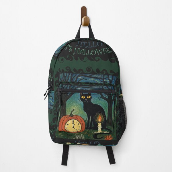 Item preview, Black cat in a mystical forest, Halloween spirit designed and sold by Mevissart.