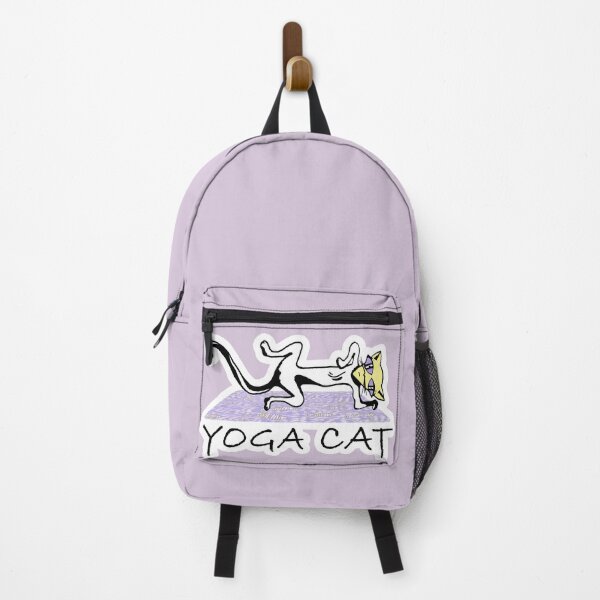 Item preview, Yoga Cat on a purple woven rug designed and sold by Mevissart.