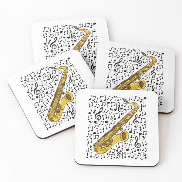 Item preview, Saxophone Musical Notes Music Teacher Saxophonist Woodwind Musician designed and sold by doodlerob.