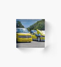 Double Yellow Acrylic Block