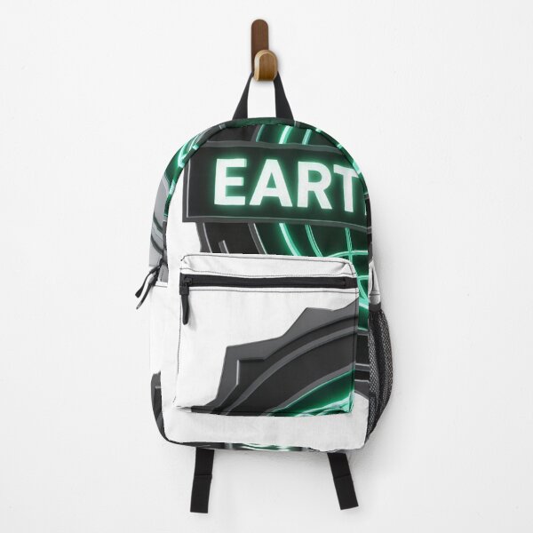 Item preview, Modern Earth First logo with glowing green globe and bold text designed and sold by Creative88Art.