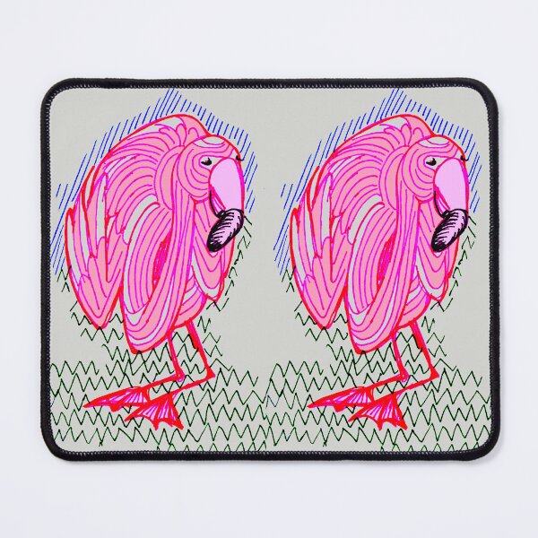Item preview, Pink flamingo, sitting on the grass, sleeping, sad designed and sold by Mevissart.