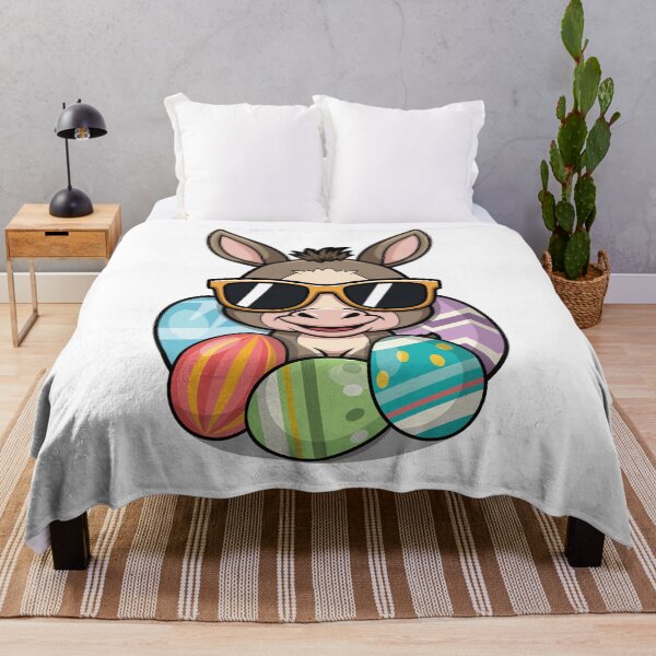 Item preview, Cool Donkey with Sunglasses Easter Eggs Cartoon designed and sold by LindonFlow.