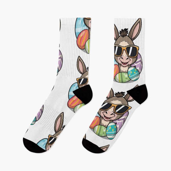 Item preview, Cool Donkey with Sunglasses Easter Eggs Cartoon designed and sold by LindonFlow.