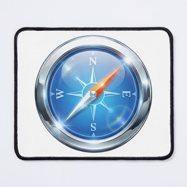 Item preview, Glossy Blue Navigation Compass 3D Icon designed and sold by NostalgiaOS.