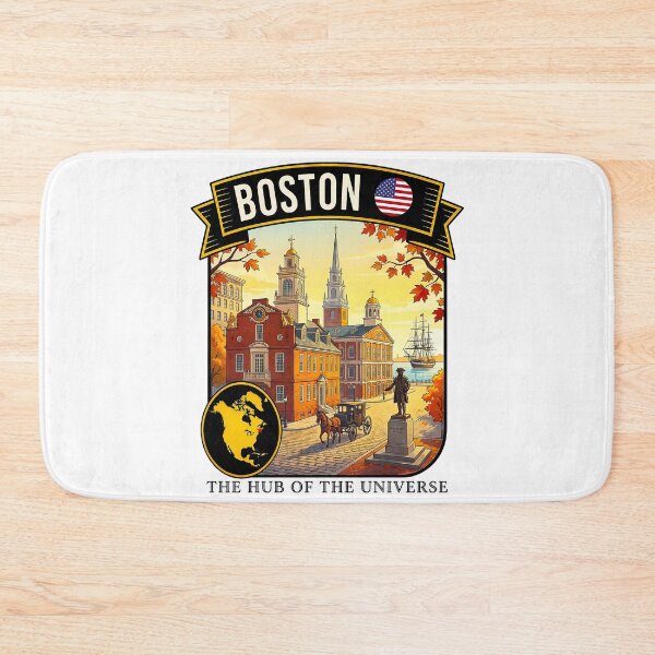 Item preview, Boston Massachusetts The Hub of the Universe Vintage Art designed and sold by sky11PP.