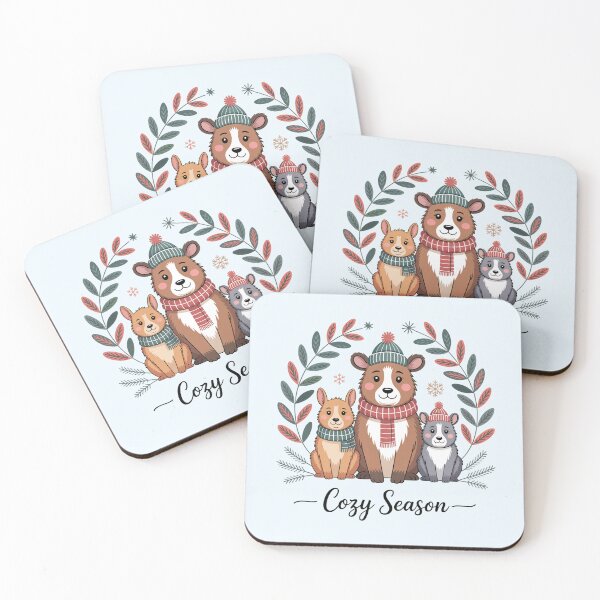 Item preview, Cozy Season Forest Friends – Cute Winter Animals Illustration designed and sold by SoftStyleStudio ⭐⭐⭐.