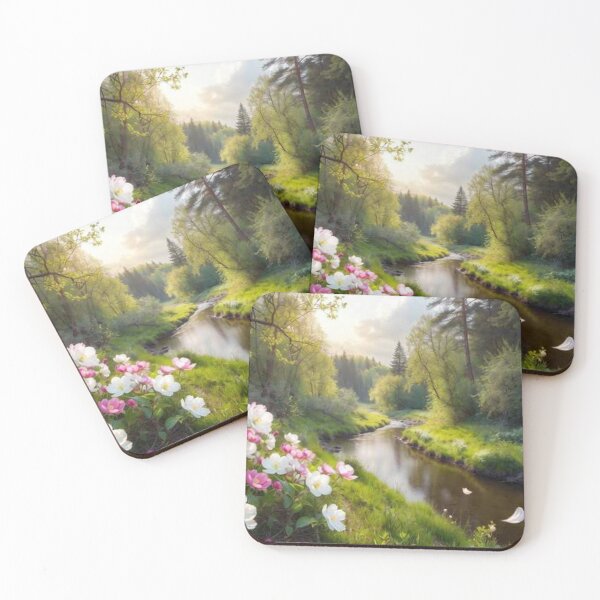 Item preview, Peaceful Spring River Landscape designed and sold by SassyArtistry.