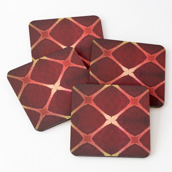 Item preview, Red Gold Diamond Pattern designed and sold by SassyArtistry.