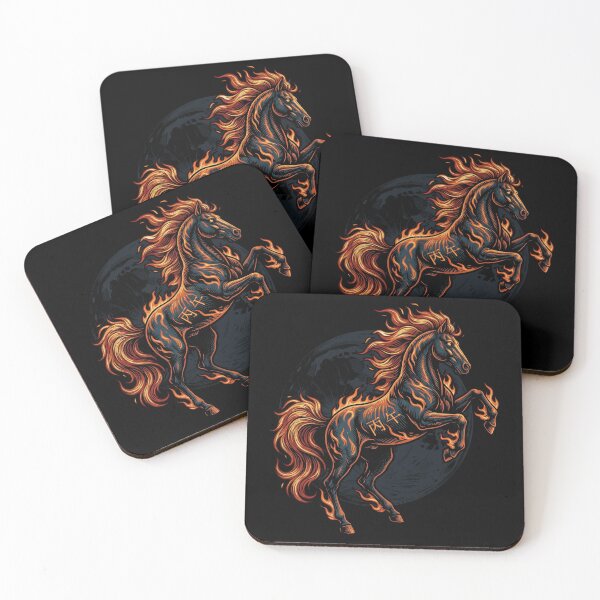 Item preview, The Fire Horse – Lunar Zodiac Emblem in Flame designed and sold by dbNIGHT.