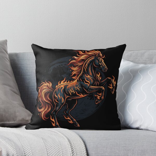 Item preview, The Fire Horse – Lunar Zodiac Emblem in Flame designed and sold by dbNIGHT.