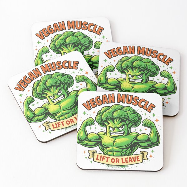 Item preview, Vegan Muscle – Lift or Leave Broccoli Gym Graphic for Healthy lifestyle fans designed and sold by VibeOffline Studio.