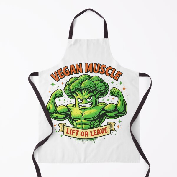 Item preview, Vegan Muscle – Lift or Leave Broccoli Gym Graphic for Healthy lifestyle fans designed and sold by VibeOffline Studio.