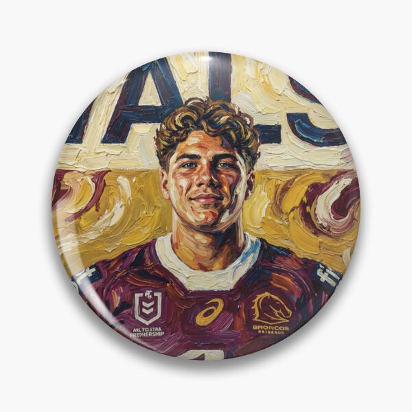 Item preview, Reece Walsh Brisbane Broncos Impasto Style Painted Portrait designed and sold by Vibes To VIsual.