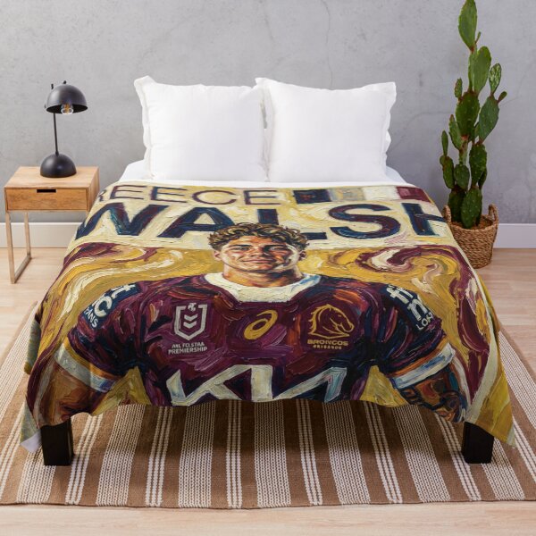 Item preview, Reece Walsh Brisbane Broncos Impasto Style Painted Portrait designed and sold by Vibes To VIsual.