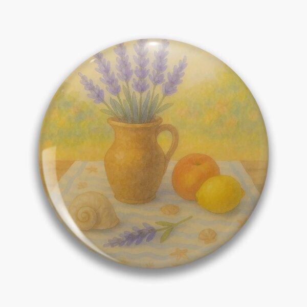 Item preview,  French Provence lavander, citrus fruit, Mediterranean motif , butter color, banana color designed and sold by Mevissart.