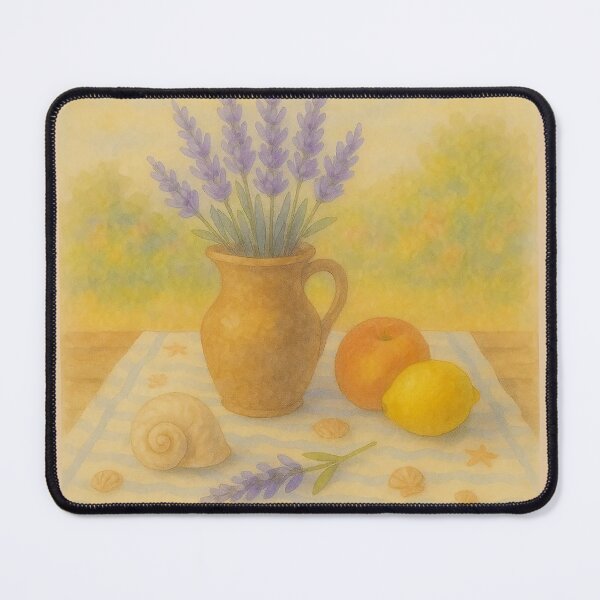 Item preview,  French Provence lavander, citrus fruit, Mediterranean motif , butter color, banana color designed and sold by Mevissart.