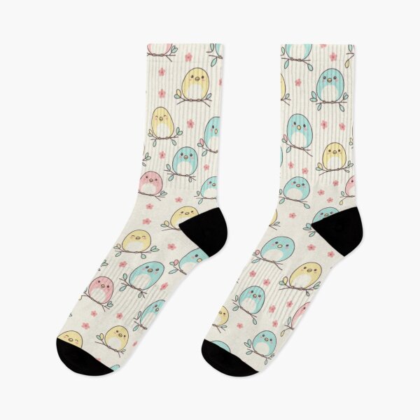 Item preview, Kawaii Cartoon Birds Floral Background, Nursery & Kids Illustration designed and sold by FashioonTrends.