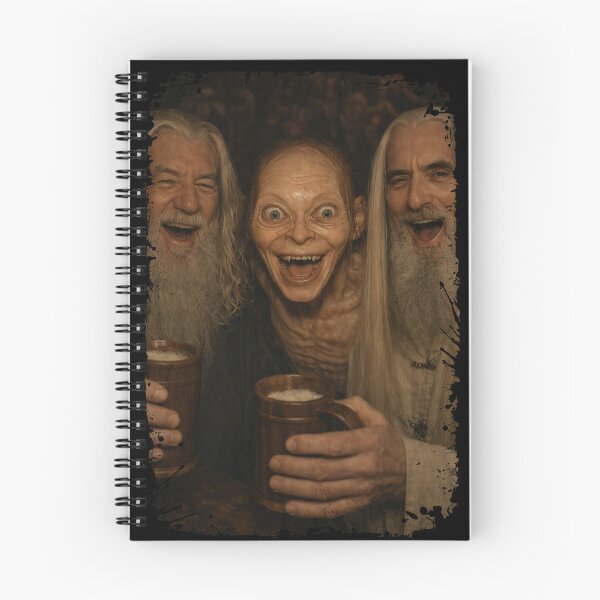 Item preview, Saruman Gollum Gandalf Drinking Party Parody designed and sold by keytee.