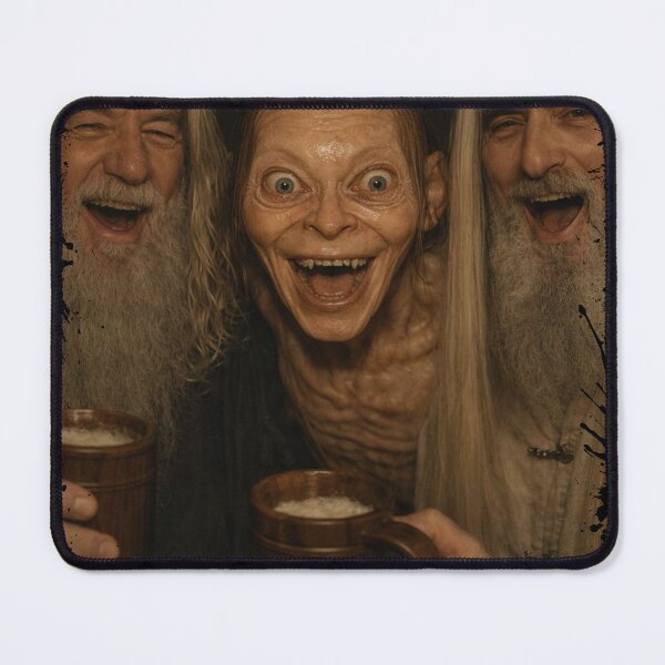 Item preview, Saruman Gollum Gandalf Drinking Party Parody designed and sold by keytee.