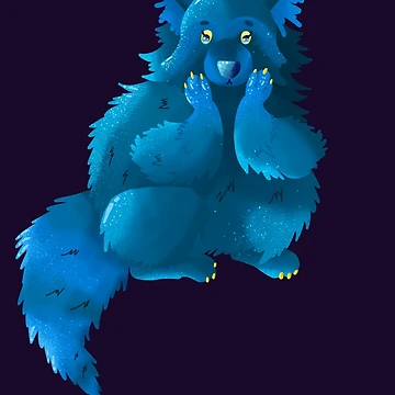 Artwork thumbnail, Blue Raspberry Raccoon by Bre-Bug-242