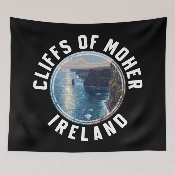 Item preview, Cliffs Of Moher - Ireland (with White Lettering) designed and sold by VelvetRoom.