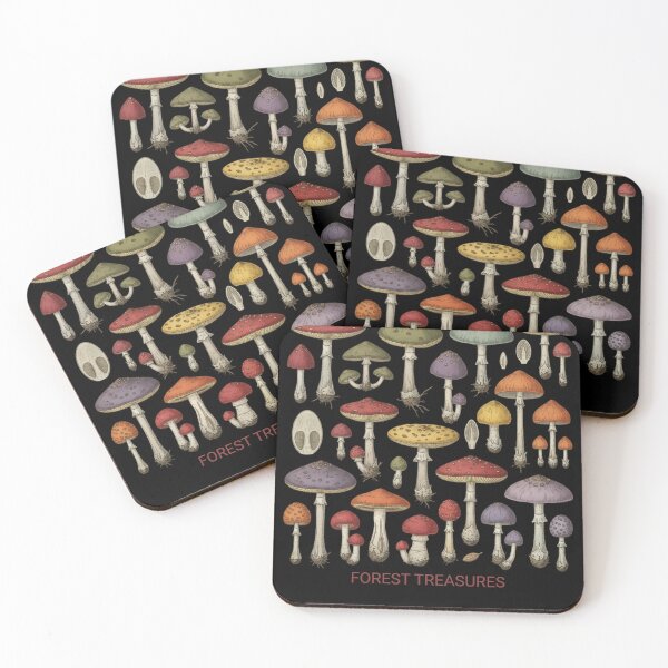 Item preview, Vintage Botanical Illustration of Forest Mushrooms - Forest Treasures designed and sold by StudioDCreative.