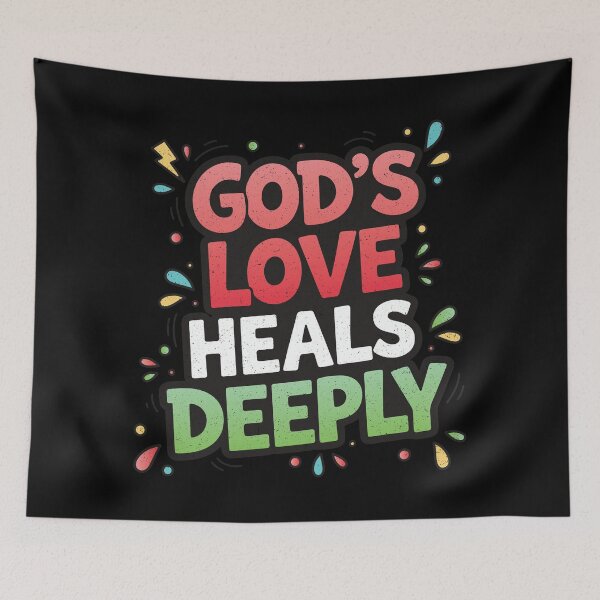 Item preview, God Heals Deeply Christian Shirt – Faith & Healing Inspirational designed and sold by Verse & Vibes.