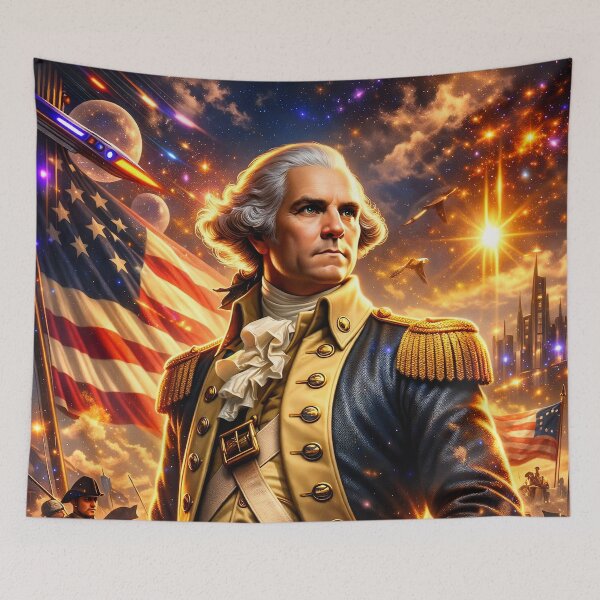 Item preview, George Washington – Futuristic Leader Art designed and sold by EASNFTCOL.