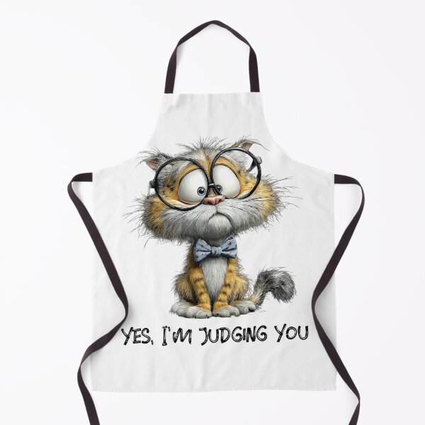 Item preview, Yes, I’m Judging You – Nerd Cat with Glasses | Funny Smart Cat Illustration designed and sold by DigiWoosh.