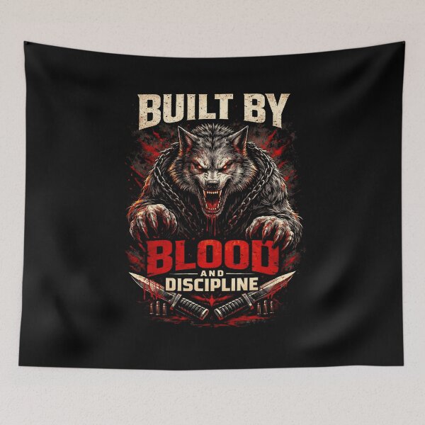 Item preview, Alpha Wolf Breaking Chains Built By Blood And Discipline Hardcore Gym designed and sold by SoulFlex.