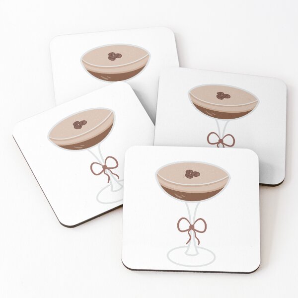 Artikelvorschau, Espresso Martini & Coquette Bow Niedlicher Aufkleber entworfen und verkauft von Dreamspun Designs.