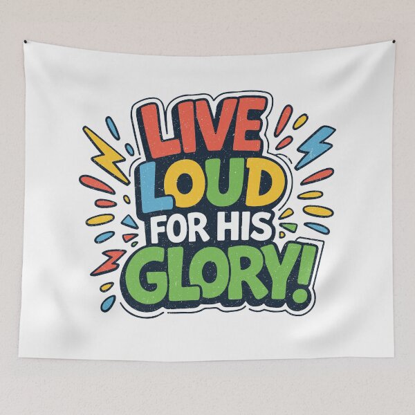 Item preview, Live Loud for His Glory Christian Shirt – Bold Faith Worship designed and sold by Verse & Vibes.