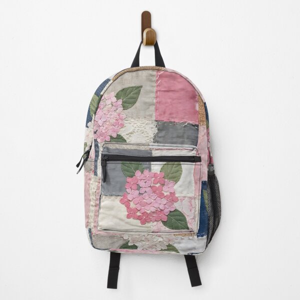 Item preview, Pink Hydrangea Floral Patchwork Quilt designed and sold by TackyTime.