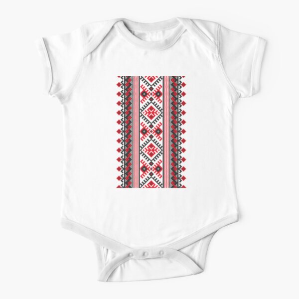  Ukrainian Vyshyvanka /  Embroidery Short Sleeve Baby One-Piece