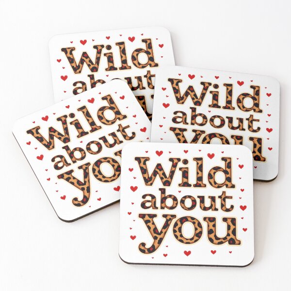Item preview, Wild About You – Leopard Print Valentine’s Day Quote with Red Hearts | Cute Romantic Gift Design designed and sold by Nene's design.
